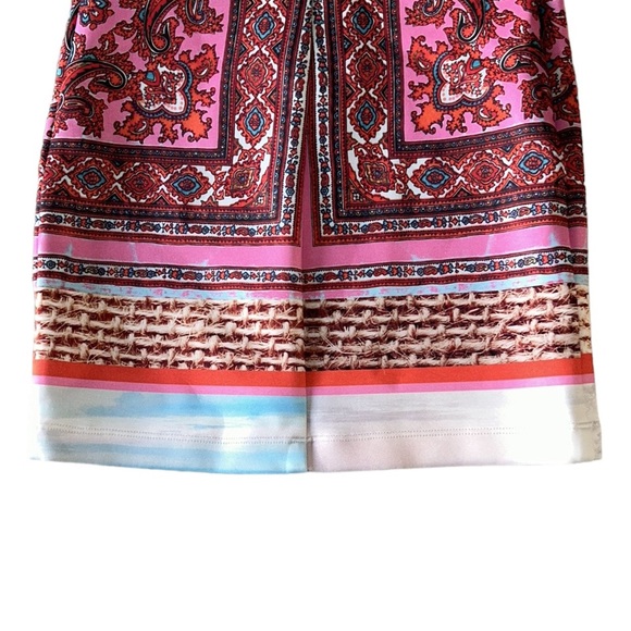 NWOT Clover Canyon “Surf Blanket” Pink Paisley Neoprene Bandage Mini Skirt - S - Picture 9 of 13
